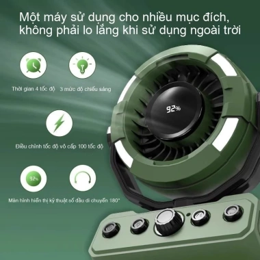 Quạt ngoài trời sạc lại 2.025 - Làm mát yên tĩnh, pin dài, phù hợp bàn văn phòng, giảm còn 1.249.500₫ 5 Quạt ngoài trời sạc lại 2.025 - Làm mát yên tĩnh, pin dài, phù hợp bàn văn phòng, giảm còn 1.249.500₫ 5