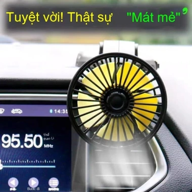 Quạt ô tô 12V/24V hai đầu USB - Làm mát nội thất, dùng cho xe tải, ô tô và nhà, giá 118.300 VND 8 Quạt ô tô 12V/24V hai đầu USB - Làm mát nội thất, dùng cho xe tải, ô tô và nhà, giá 118.300 VND 8