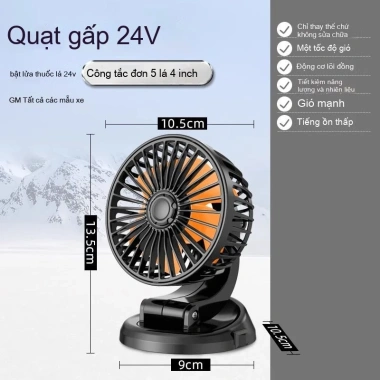 Quạt ô tô 12V/24V hai đầu USB - Làm mát nội thất, dùng cho xe tải, ô tô và nhà, giá 118.300 VND 16 Quạt ô tô 12V/24V hai đầu USB - Làm mát nội thất, dùng cho xe tải, ô tô và nhà, giá 118.300 VND 16