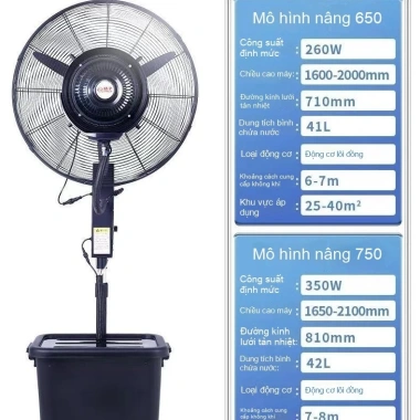 Quạt phun công nghiệp Yangzi 26inch, làm mát mạnh, điều hòa không khí, tạo độ ẩm - Giá 2.78 triệu 7 Quạt phun công nghiệp Yangzi 26inch, làm mát mạnh, điều hòa không khí, tạo độ ẩm - Giá 2.78 triệu 7