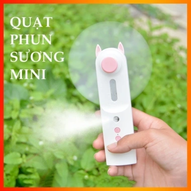Quạt phun sương cầm tay mini 2 trong 1: chế độ quạt & sương mát, FREESHIP 98k Quạt phun sương cầm tay mini 2 trong 1: chế độ quạt & sương mát, FREESHIP 98k