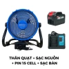 Quạt pin NAVARA 9.002 pin chân 4cm, nút chỉnh tốc độ, siêu mát - Giảm còn 585.000₫ 3