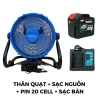Quạt pin NAVARA 9.002 pin chân 4cm, nút chỉnh tốc độ, siêu mát - Giảm còn 585.000₫ 4