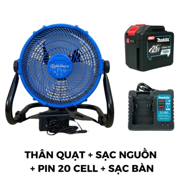 Quạt pin NAVARA 9.002 pin chân 4cm, nút chỉnh tốc độ, siêu mát - Giảm còn 585.000₫ 4