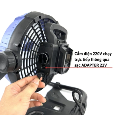 Quạt pin NAVARA 9.002 pin chân 4cm, nút chỉnh tốc độ, siêu mát - Giảm còn 585.000₫ 6