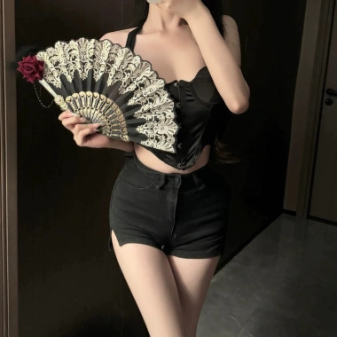 Quạt ren họa tiết cosplay lolita - Ghiền Cói chụp ảnh lễ tết, chỉ 29.000₫ 6