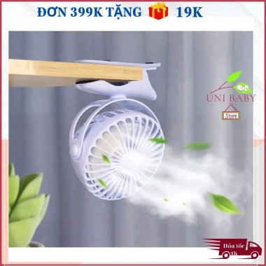 Quạt sạc kẹp xe đẩy Yoobao F04 6.400mAh - xoay 360 độ, pin lâu, giá 300k