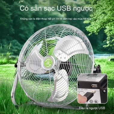 Quạt sạc năng lượng mặt trời công suất gió mạnh - Di động, yên tĩnh, pin lâu, phù hợp cắm trại, quầy hàng 3 Quạt sạc năng lượng mặt trời công suất gió mạnh - Di động, yên tĩnh, pin lâu, phù hợp cắm trại, quầy hàng 3