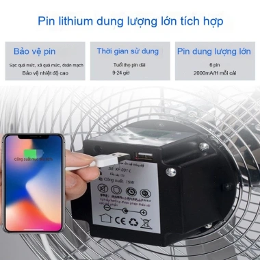 Quạt sạc năng lượng mặt trời công suất gió mạnh - Di động, yên tĩnh, pin lâu, phù hợp cắm trại, quầy hàng 9 Quạt sạc năng lượng mặt trời công suất gió mạnh - Di động, yên tĩnh, pin lâu, phù hợp cắm trại, quầy hàng 9