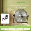 Quạt sạc năng lượng mặt trời công suất gió mạnh - Di động, yên tĩnh, pin lâu, phù hợp cắm trại, quầy hàng 10