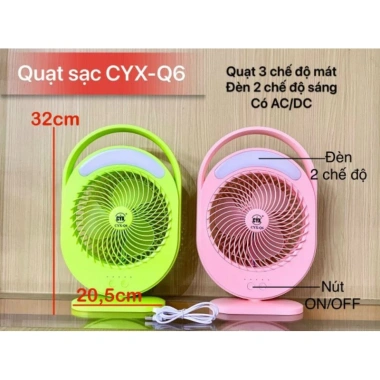 Quạt sạc tích điện Lớn công suất mạnh, pin lâu, di động - Giá chỉ 229.000đ giảm từ 283.960đ Quạt sạc tích điện Lớn công suất mạnh, pin lâu, di động - Giá chỉ 229.000đ giảm từ 283.960đ