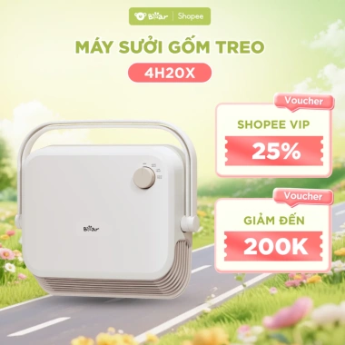 Quạt Sưởi Gốm Bear SH 4H20X Máy sưởi nhà tắm gió nóng lạnh 4 mùa, tiết kiệm điện