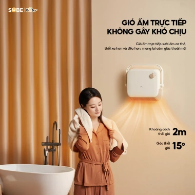 Quạt Sưởi Gốm Bear SH 4H20X Máy sưởi nhà tắm gió nóng lạnh 4 mùa, tiết kiệm điện