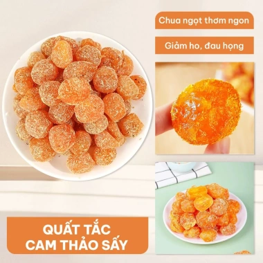 Quất tắc cam thảo sấy nguyên trái 1kg - Kim quất cam thảo vị chua ngọt, giảm ho, tiêu đờm, giá 80.000₫ 10