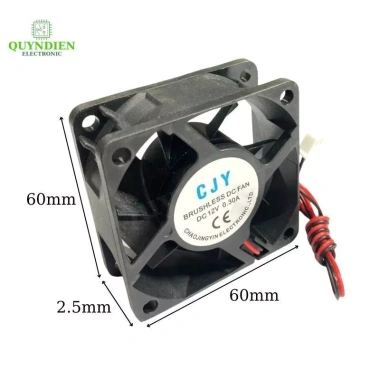 Quạt Tản Nhiệt 12V 6x6x2.5cm Không Chổi Than Linh Kiện Điện Tử QUỲNH DIỄN Giá Ưu Đãi 31.213₫ 2