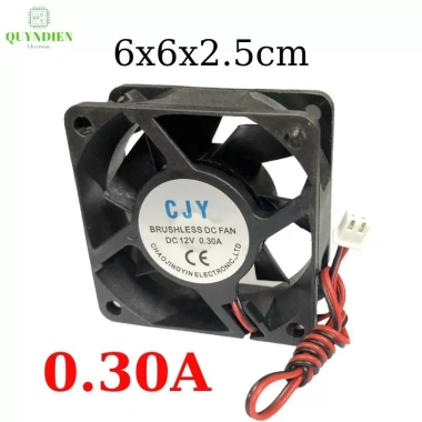 Quạt Tản Nhiệt 12V 6x6x2.5cm Không Chổi Than Linh Kiện Điện Tử QUỲNH DIỄN Giá Ưu Đãi 31.213₫ 9