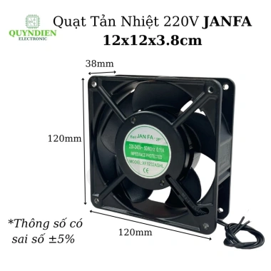 Quạt Tản Nhiệt 220V JANFA 12x12x3.8cm - Tủ Điện, Quạt Thông Gió, Motor Dây Đồng, Giá Ưu Đãi 151k 2