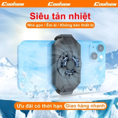 Quạt tản nhiệt điện thoại Coolsen - Làm mát livestream game, kẹp gài sau, giao nhanh, chỉ 82.000₫ 9