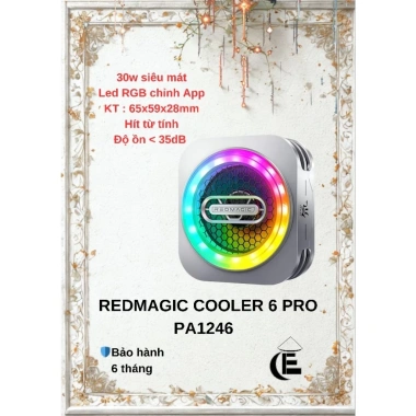 Quạt Tản Nhiệt Sò Lạnh Nubia Redmagic Cooler 6 Pro 30W AI - Giá 1.100.000 VND Quạt Tản Nhiệt Sò Lạnh Nubia Redmagic Cooler 6 Pro 30W AI - Giá 1.100.000 VND