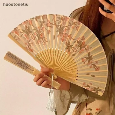 Quạt Tay Gấp NS Phong Cách Trung Hoa Retro Lụa Hoa Nam Nữ Giá 61.600₫
