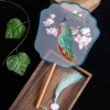 Quạt thêu Trung Quốc GOJO - Quạt cô dâu họa tiết hoa cầm tay, lụa mờ tua rua, giá 85.470₫ 5