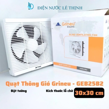 Quạt thông gió tường GRINEU 30x30 cm công suất 32W – Giá ưu đãi 451.000đ