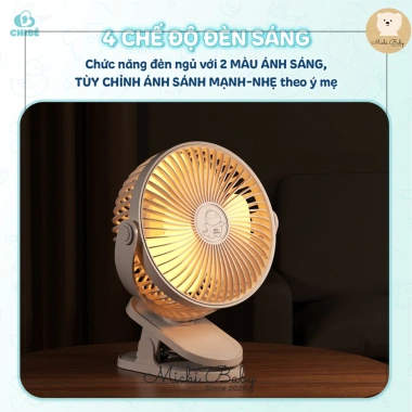 Quạt Tích Điện Chibe 6.000mAh, Đèn Nhỏ Gọn, Cầm Tay, Kẹp Xe Đẩy - Michi Baby MC623 300.000đ 5 Quạt Tích Điện Chibe 6.000mAh, Đèn Nhỏ Gọn, Cầm Tay, Kẹp Xe Đẩy - Michi Baby MC623 300.000đ 5