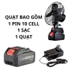 Quạt Tích Điện Đế Pin Để Bàn 2 Tốc Độ Gió, Chạy Liên Tục 6-8h Ưu đãi 798.000₫ 3