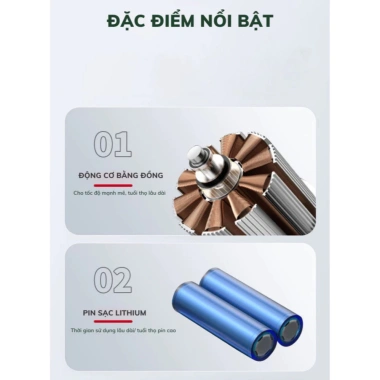 Quạt Tích Điện Đế Pin Để Bàn 2 Tốc Độ Gió, Chạy Liên Tục 6-8h Ưu đãi 798.000₫ 8