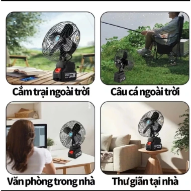 Quạt Tích Điện Mini Thái Hà 10 Cell Để Bàn - Làm Mát Cực Nhanh, Dùng Nhiều Giờ, Giá 125k 5