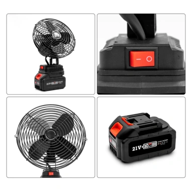 Quạt Tích Điện Mini Thái Hà 10 Cell Để Bàn - Làm Mát Cực Nhanh, Dùng Nhiều Giờ, Giá 125k 8