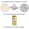 Quạt trần MIS E27 đèn LED, điều khiển từ xa IR - Tiết kiệm năng lượng 5
