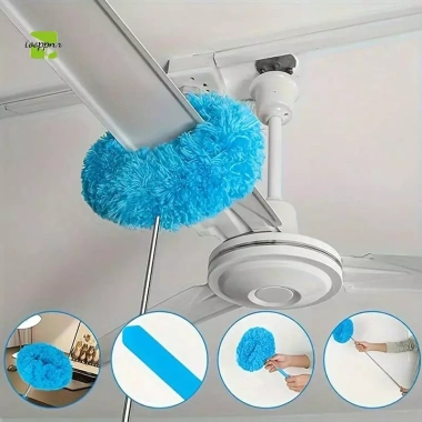 Quạt trần Tooppnn microfiber 80cm - Khăn lau bụi & bàn chải tái dùng, làm sạch nhà nhanh 3