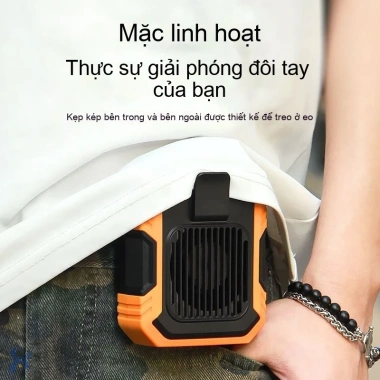 Quạt treo eo Đức, đèn LED và sạc USB, giảm giá mùa hè ngoài trời 200.200đ 4