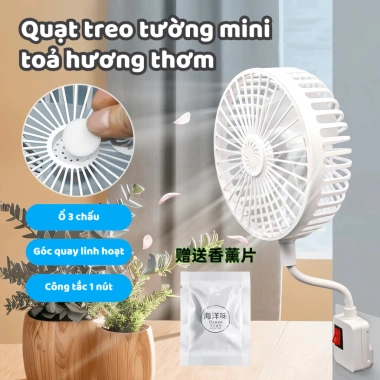 Quạt Treo Tường Life Plus QTT02 360 Xoay Lồng Toả Hương Dùng Nhà Bếp va Tắm Giá 111k