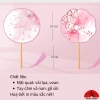 Quạt tròn cầm tay cổ trang lụa in đa mẫu, phụ kiện chụp áo dài, giá 64.000đ 2