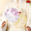 Quạt tròn cầm tay cổ trang lụa in đa mẫu, phụ kiện chụp áo dài, giá 64.000đ 3