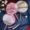 Quạt tròn cầm tay cổ trang lụa in đa mẫu, phụ kiện chụp áo dài, giá 64.000đ 4