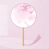 Quạt tròn cầm tay cổ trang lụa in đa mẫu, phụ kiện chụp áo dài, giá 64.000đ 10