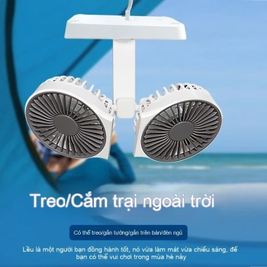 Quạt USB 2 trong 1 tự động xoay 360 độ, công suất gió cao, dùng bàn làm việc & gắn tường không khoan - Giá 149.800đ 4