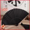Quạt Xếp Bằng Tre Lụa Đen 21cm - Trang Trí Bàn Phong Cách Trung Hoa, Phụ Kiện Chụp Ảnh, Giá 25.000 VND