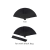 Quạt Xếp Bằng Tre Lụa Đen 21cm - Trang Trí Bàn Phong Cách Trung Hoa, Phụ Kiện Chụp Ảnh, Giá 25.000 VND 2