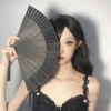 Quạt xếp cầm tay nan tre đen - Đạo cụ chụp ảnh Trung Nhật, phụ kiện múa cổ trang, chỉ 56.000₫ 8