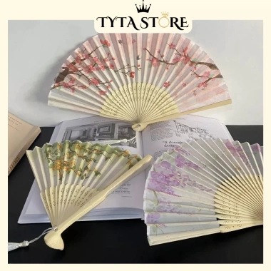 Quạt Xếp Cầm Tay Phong Cách Trung Hoa - Quạt Cổ Trang Chụp Ảnh, Phụ Kiện Hán Phục Sườn Xám, Giá chỉ 49.000₫