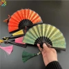 Quạt Xếp Mini 4 inch Giấy Mạ Vàng Xanh Lá Đậm - Gấp Gọn Tiện Dụng, Nhiều Màu, Giá 101k