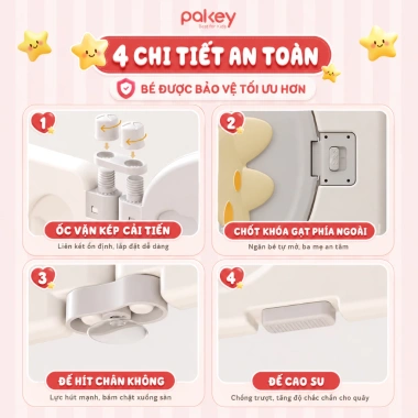 Quây Cũi Nhựa Gấp Gọn PAKEY Khủng Long Màu - An Toàn, Bảo Hành Trọn Đời 6 Quây Cũi Nhựa Gấp Gọn PAKEY Khủng Long Màu - An Toàn, Bảo Hành Trọn Đời 6
