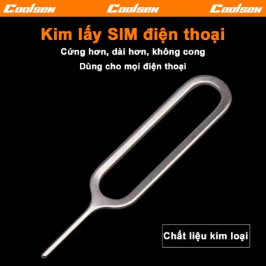 Que Chọc Sim Inox Mạ Kẽm Đa Dụng - Phù Hợp Apple iPhone 16/15/14/13 Pro Max, OPPO, Huawei, Samsung, Giá Chỉ 6.500đ