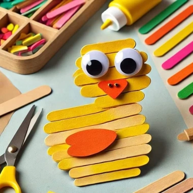 Que kem đa màu, que đè lưỡi nhiều màu làm mô hình, lọ hoa, lọ cắm bút handmade giá 20.000 5