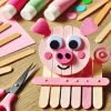 Que kem đa màu, que đè lưỡi nhiều màu làm mô hình, lọ hoa, lọ cắm bút handmade giá 20.000 6