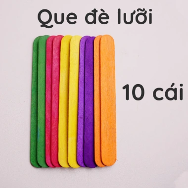 Que kem đa màu, que đè lưỡi nhiều màu làm mô hình, lọ hoa, lọ cắm bút handmade giá 20.000 11